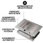 Churrasqueira Cooktop À Gás Gn Sem Fumaça De Embutir Aço Inox
