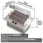 Churrasqueira Cooktop Elétrica De Embutir 70x48x30cm 220v Saro