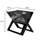 Churrasqueira De Aço Dobrável Portátil Á Carvão