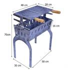 Churrasqueira De Alumínio Fundido C/grelha Alta E 4 Espetos