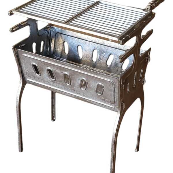 Churrasqueira De Alumínio Fundido Com Grelha Alta