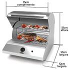 Churrasqueira De Bancada À Gás Gn Sem Fumaça Em Aço Inox Acen