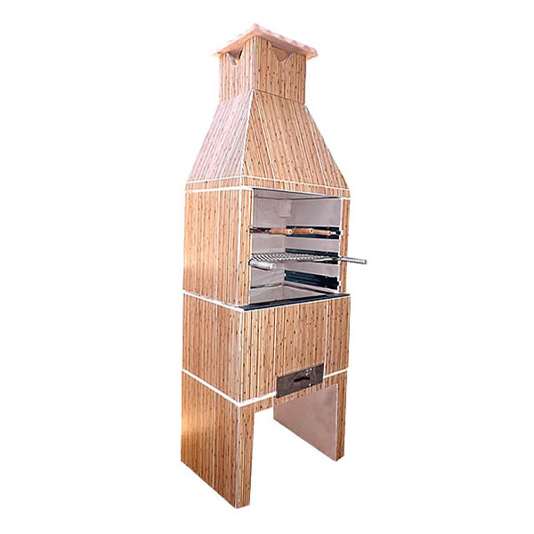 Churrasqueira De Concreto Refratario Media Revestida Bambu 67cm Fortal Leroy Merlin