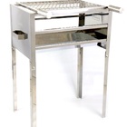 Churrasqueira De Inox Econômica Ce02 Com Grelha Moeda Inox