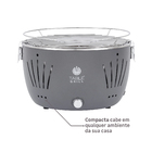 Churrasqueira de Mesa a Carvão Sem Fumaça Cinza Table Grill