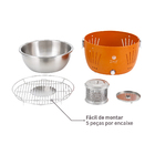 Churrasqueira de Mesa a Carvão Sem Fumaça Laranja Table Grill