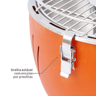 Churrasqueira de Mesa a Carvão Sem Fumaça Laranja Table Grill