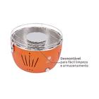 Churrasqueira de Mesa a Carvão Sem Fumaça Laranja Table Grill