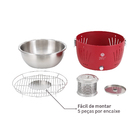 Churrasqueira de Mesa a Carvão Vermelha Table Grill