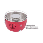 Churrasqueira de Mesa a Carvão Vermelha Table Grill