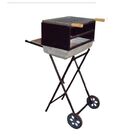 Churrasqueira Dobrável Com Bojo Em Alumínio  Grelha E Rodas