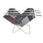 Churrasqueira Dobrável, Maleta De Inox Com Grelha E Espetos