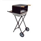 Churrasqueira Dobrável Mirim Bojo De Alumínio  Grelha  Rodas