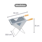 Churrasqueira Dobrável Portátil Maleta A Carvão