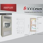 Churrasqueira E Assador A Gás De Embutir 4 Espetos Gás Natura