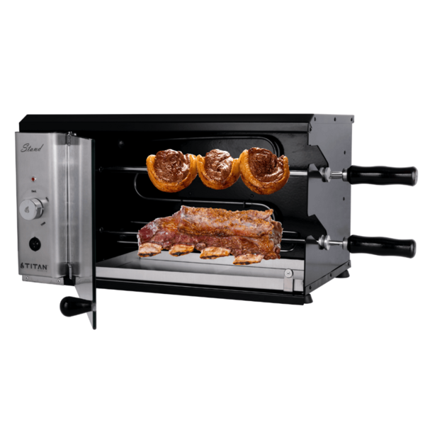 Churrasqueira Elétrica 2 Espetos Rotativos Vertical 220v Stan