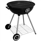 Churrasqueira Esmaltada Redonda A Bafo Com Rodas E Alças Mor