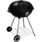 Churrasqueira Esmaltada Redonda A Bafo Com Rodas E Alças Mor