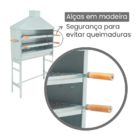Churrasqueira Espetinho Galvanizada Com Coifa - Gudim