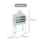 Churrasqueira Espetinho Galvanizada Com Coifa - Gudim