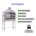 Churrasqueira Espetinho Inox Com Coifa - Gudim