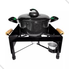 Churrasqueira Fogareiro A Álcool Chapa Ferro Multi P/ Mesa