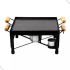 Churrasqueira Fogareiro A Álcool Chapa Ferro Multi P/ Mesa