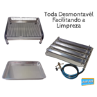 Churrasqueira Gás Com Kit Bafo Completa Para Seu Churrasco