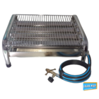 Churrasqueira Gás Com Kit Bafo Completa Para Seu Churrasco