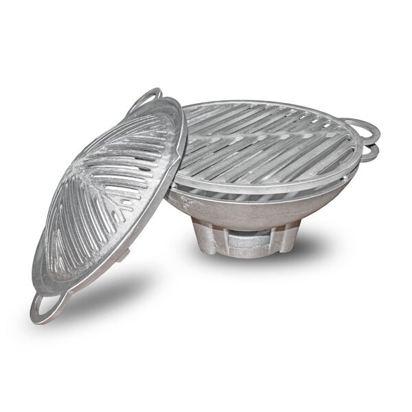 Churrasqueira Gengiskan Alumínio Fundido Base Grelha E Cúpula