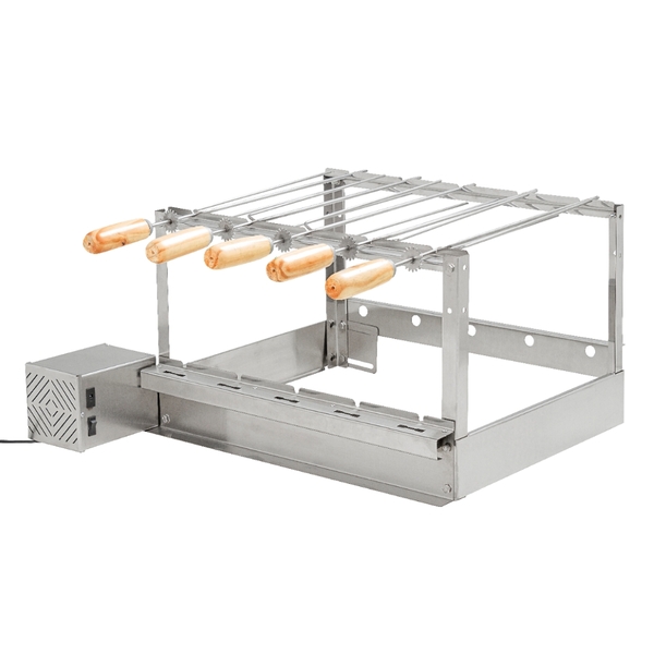 Churrasqueira Giratória 5 Espetos Inox Gira Grill Bivolt