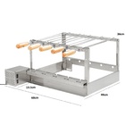 Churrasqueira Giratória 5 Espetos Inox Gira Grill Bivolt