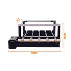 Churrasqueira Giratória Elétrica 5 Espetos Estrutura Aço Carb