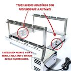 Churrasqueira Giratória Inox 4 Espetos Motor Esquerdo, Curto