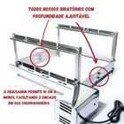 Churrasqueira Giratória Inox 5 Espetos Motor Direito - Longo