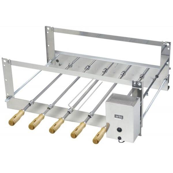 Churrasqueira Giratória Rotativa 5 Espetos Aço Inox Bivolt Cr