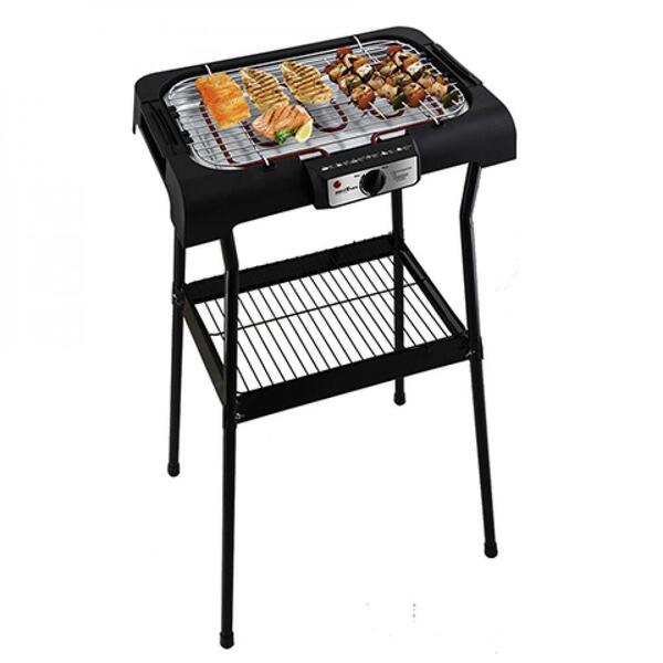 Churrasqueira Gourmet Com Base Apoio Pt Britânia 127v Cgb4