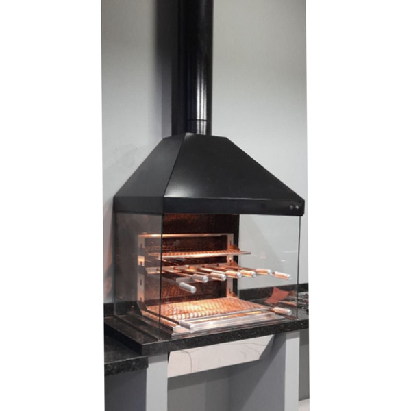 Churrasqueira Gourmet Completa Médio Aço Galvanizado Preto