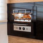 Churrasqueira Gourmet Rotativa A Gás Natural Embutir 48x52cm