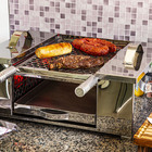 Churrasqueira Grande Móvel Compacta Sem Fumaça Inox Ecológica