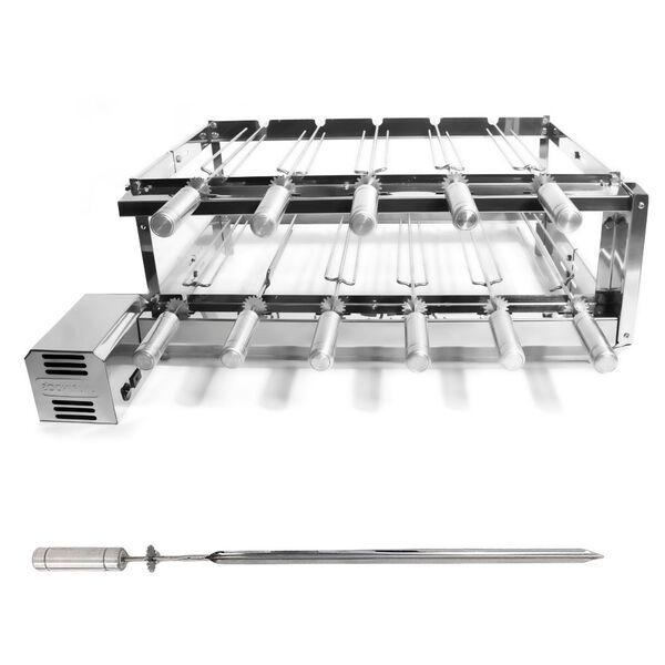 Churrasqueira Grill Giratório 11 Espetos Inox Motor Esquerdo