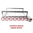Churrasqueira Grill Giratório 7 Espetos 100cm Motor Direito