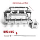 Churrasqueira Grill Giratório 7 Espetos Duplo Motor Direito