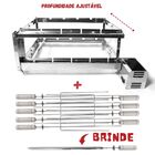 Churrasqueira Grill Giratório Duplo 9 Espetos Motor Direito