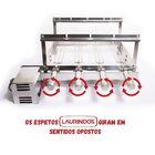 Churrasqueira Inox Giratória 4 Espetos Motor Esquerdo, Longo