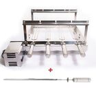 Churrasqueira Inox Giratória 4 Espetos Motor Esquerdo, Longo