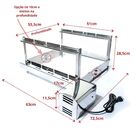 Churrasqueira Inox Giratória 4 Espetos Motor Esquerdo, Longo