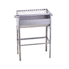 Churrasqueira Inox Media Desmontável Alça De Aço - Edanca