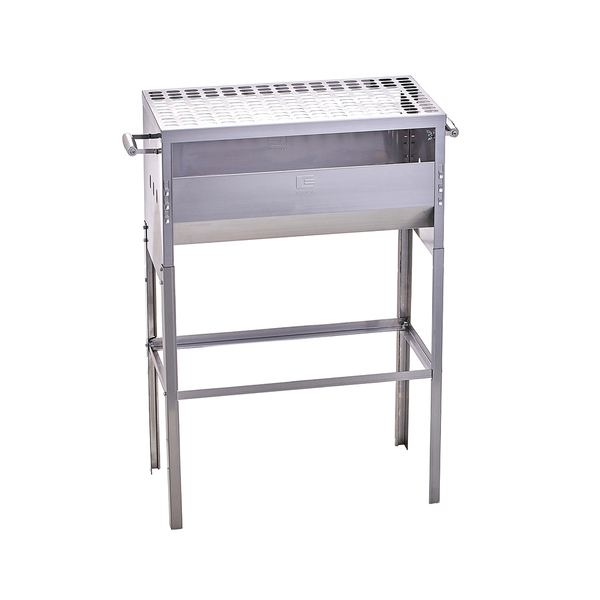 Churrasqueira Inox Media Desmontável Alça De Aço - Edanca