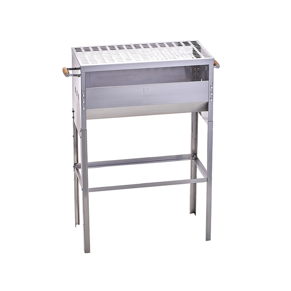 Churrasqueira Inox Media Desmontável Alça De Madeira - Edanca